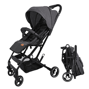 Cochecito Convertible para Recién Nacidos con Material de Lino, Plegable, Sistema de Viaje de 4 Ruedas para 0-36 Meses - Product Image 2