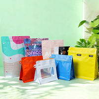 Sachet Doypack à huit soudures avec fermeture éclair refermable et valve, qualité alimentaire, pour aliments pour animaux, grains de café, aliments secs, avec logo personnalisé, faible MOQ