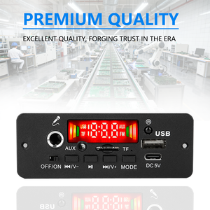 5.0 मिनी प्लास्टिक एम्पलीफायर बोर्ड mp3 डिकोडर मॉड्यूल usb tf x fm रेडियो माइक के नेतृत्व वाले रिमोट डीसी 3.7v-5v diy स्पीकर कार कार - Product Image 5
