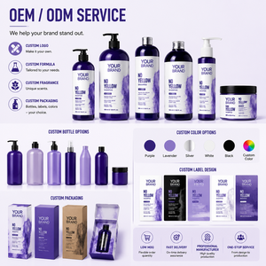Shampooing Professionnel <span class=keywords><strong>Anti</strong></span>-<span class=keywords><strong>Jaunissement</strong></span> 500ml Marque Privée Shampooing Violet <span class=keywords><strong>Anti</strong></span>-Brass pour <span class=keywords><strong>Cheveux</strong></span> Blonds, Platine, Argentés et Gris - Product Image 6