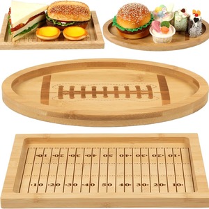 Plateau en bois de bambou Hongmao, ovale, couleur naturelle, pour pain, pâtisseries, fruits, plateau de service, style simple - Product Image 4