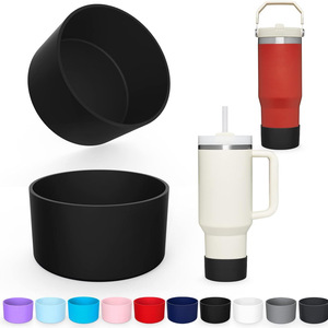 Housse de protection pour le fond des bouteilles en silicone durable, disponible en 2 tailles et différentes couleurs, pour bouteilles d'eau de 12 à 24 oz, antidérapante. - Product Image 3