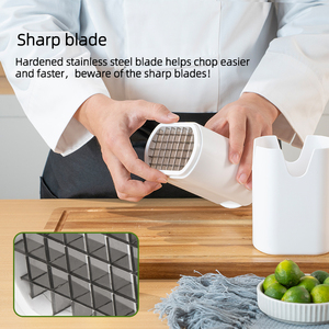 Taglierina per patatine fritte manuale in plastica con cubetti di verdure - Product Image 6