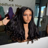Perruques de cheveux humains Goodluck sans colle, invisibles, avec dentelle HD, pré-épilées, super volumineuses, à ondulations naturelles, effet fondant, adaptées à toutes les couleurs de peau