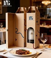 Vente en gros d'usine : Coffret de présentation en cuir pour 2 bouteilles, emballage cadeau pour vin et boîtes d'expédition de vin personnalisées