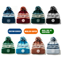 Bonnet d'hiver tricoté de créateur avec logo brodé, bonnet de sport à pompon, toque de golf, bonnet personnalisé à pompon, camouflage, nœuds