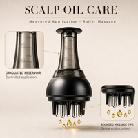 Brosse applicatrice de sérum anti-chute et stimulant la croissance des cheveux, avec distributeur d'huile liquide pour le soin du cuir chevelu et massage du cuir chevelu