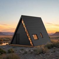 Cabane préfabriquée de luxe S780 en forme de A pour l'hôtellerie maritime et en zone intérieure, projet de production en usine pour les opérateurs