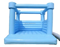 Château gonflable avec toboggan Tongcai personnalisé bleu rose de qualité commerciale en PVC avec protection UV, installation facile, 5-7 enfants