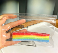 Bâton de bonbons gommeux extensible en TPR de 10,2 cm, enrobé de sucre arc-en-ciel, jouet souple anti-stress pour jeu d'imitation