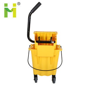 Serpillière à spray avec onduleurs et roues, grand seau, résistant, de qualité industrielle, en PP, 36L, 9.5 gallons, nouveau - Product Image 3