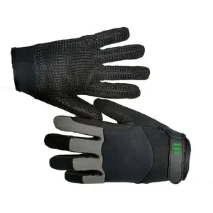 男装机械工作手套触摸屏，合成革实用手套，灵活透气贴合垫指节和手掌