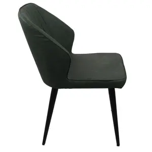 Silla de comedor modern con cojin de pu silla de cuero para sala de estar