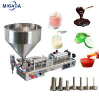 Machine de remplissage semi-automatique à piston pour pâtes, yaourts, beurre, mayonnaise, confiture, en bouteilles en verre et plastique, manuelle, pour petites entreprises