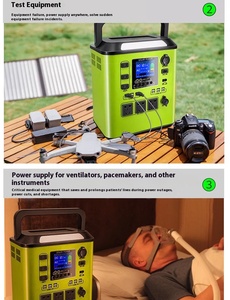 สถานีพลังงานแสงอาทิตย์แบบพกพา LiFePO4 MPPT 300W 500W 1000W คลื่นไซน์บริสุทธิ์ พร้อมหน้าจอ LED สำหรับใช้งานกลางแจ้งและฉุกเฉิน - Product Image 5