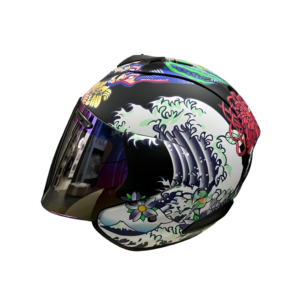 Casque de <span class=keywords><strong>moto</strong></span> 3/4, design ouvert, profil élégant avec graphismes minimalistes pour une esthétique propre, <span class=keywords><strong>dragon</strong></span> japonais - Product Image 5