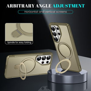 High Quality Matte Magnetic <b>Phone</b> Case for Samsung S26 S23 S24 S25 Ultra Plus FE A54 A55 With Metal <b>Ring</b> Stand Shockproof Cover - Product Image 4