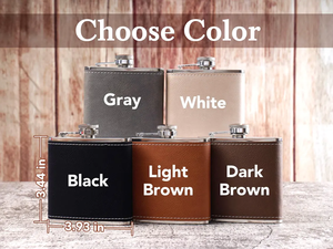 6 oz cá nhân laserable PU Da Hip <span class=keywords><strong>Flask</strong></span> cho nam giới phù rể người đàn ông tốt nhất món quà giáng sinh - Product Image 6