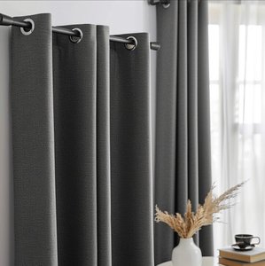 Aodu Europäischer Leinen-Look Matte 3-Lagige Verdunkelungsvorhänge Wärmeisolierende Ösenvorhänge Großhandel Fabrik - Product Image 3
