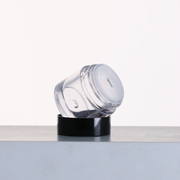 Pots en plastique PS transparents 3g 5g OEM/ODM, design chrysanthème, vente en gros, pour cosmétiques/gel de durcissement UV, logo personnalisé