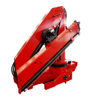 Grue articulée hydraulique de 8 tonnes montée sur camion avec flèche articulée et télécommande sans fil