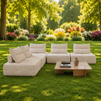 Canapés sectionnels en forme de L MEIYE en mousse haute densité, design moderne, revêtement en tissu, ensembles de canapés durables
