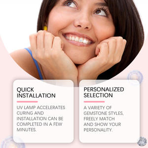 Kit de gemas de dientes DIY, kit de gemas de joyería de dientes, brilla tu sonrisa con gemas, decoraciones de dientes de moda, juego de pegamento de dientes decorativo - Product Image 2