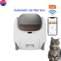 Bac à litière pour chat élégant Quadrate avec conception semi-fermée spacieuse de 36L en plastique durable (PP)