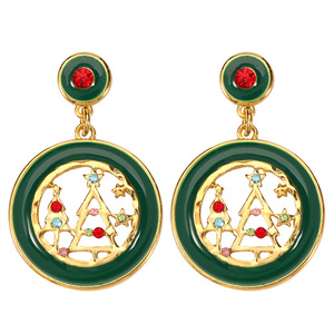 Pendientes Colgantes de Navidad, Diseño de Dibujos Animados, Chapados en Oro, Joyería de Fiesta, Pendientes de Moda para Mujer - Product Image 4