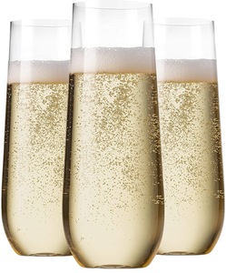 Copas de Champán sin Tallo de Plástico de 9 oz, Irrompibles, para Prosecco, Vino, Cócteles, Bodas, Restaurantes, Hechas en Vietnam - Product Image 2