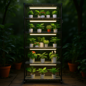 Soporte de luz LED de espectro completo de 6 niveles y 150W para cultivo de plantas con rueda temporizadora para germinación de semillas, jardinería interior, clasificación IP44 - Product Image 2