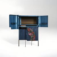Aparador de Lujo Italiano, Moderno, de Diseño, de Acero Inoxidable, Mueble para Vinos, de Madera, con Doble Puerta, Creativo y Personalizado