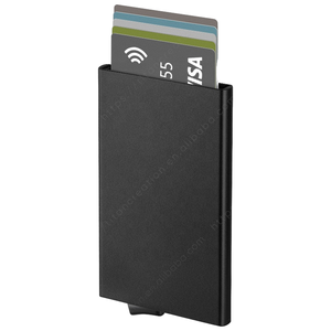 Vente flash - Porte-cartes <span class=keywords><strong>Yamo</strong></span> multicolores en aluminium avec système de poussée latérale, style normcore/minimaliste et sans fermeture - Product Image 3