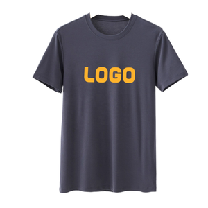 Camisetas de Cuello Redondo para Hombre, de Alta Calidad, Estilo Años 80, Modal y Spandex, Corte Ajustado, Color Sólido, Lujosas, Sedosas y Frescas, Venta al Por Mayor de Fábrica - Product Image 1