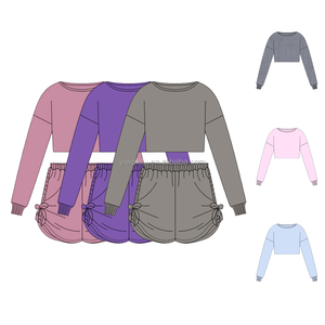 Vente en gros OEM Ensemble décontracté pour filles en polyester et coton |   Tenue de tous les jours pour les activités quotidiennes, tenue préférée des parents en polycoton - Product Image 2