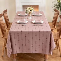 Nappe Rectangulaire Vintage à Rayures Verticales, Housse de Table Imprimée Douce pour la Maison, la Salle à Manger, les Banquets, la Décoration d'Hôtel, Taille Personnalisée OEM