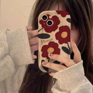 เคสโทรศัพท์กันกระแทกสำหรับ13 PRO MAX r/ 7 8 plus/ 11/12 XS สีน้ำตาลฤดูใบไม้ร่วงและฤดูหนาว - Product Image 3