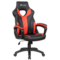 Chaise de bureau ergonomique de luxe contemporaine en cuir synthétique Anji, chaise de gamer réglable en hauteur