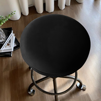 Housse de tabouret/tabouret de bar en soie de lait extensible et imperméable, couleur unie, style moderne minimaliste, prête à être expédiée