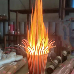 Luz con motivo de madera de Fresno resplandeciente a prueba de lluvia, hoguera, fiesta, llama, chimenea de vapor electrónica, lavabo, Dionysus, desfile de carnaval, antorcha - Product Image 2