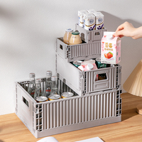 Petit panier de rangement plastique pliable, multifonction, pour livres, vêtements et nourriture