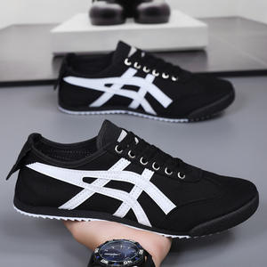 Scarpe da uomo in tela bianca traspirante con soletta in PVC allacciate alla moda per sport per il tempo libero ispirate a <span class=keywords><strong>Forrest</strong></span> <span class=keywords><strong>Gump</strong></span> di piccole dimensioni - Product Image 3