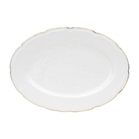 Set de vaisselle en porcelaine blanche, haut de gamme, ustensiles de table, fleur, bordure dorée, 10 pièces