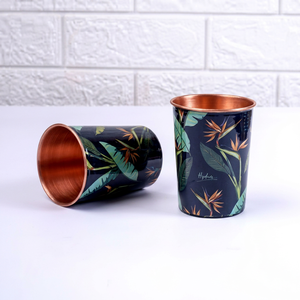 Vaso de metal de doble pared con diseño floral, estilo bohemio, para adultos, para fiestas. - Product Image 1
