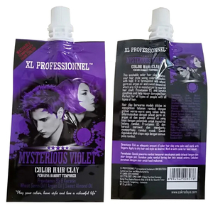 Sac d'emballage personnalisé imprimé de 30ml de crème de teinture pour cheveux feuille d'aluminium crème de couleur de cheveux pochette cosmétique à <span class=keywords><strong>bec</strong></span> - Product Image 3