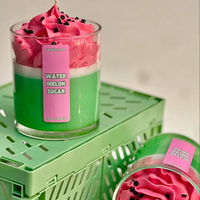 Bougies à la crème glacée bricolage Bougie parfumée à la crème glacée à la pastèque en couches faite à la main