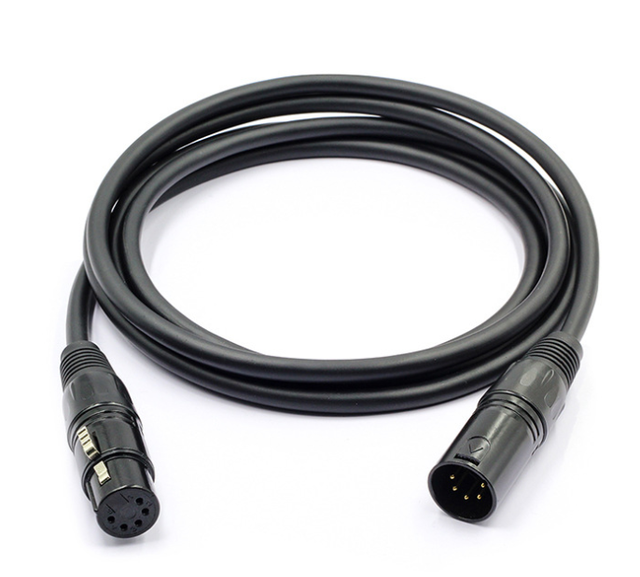 Industrial Mini XLR Cable Connector PCB Mount 3-Pin Female Plug Copper Conductor PVC Insulation Power Cables