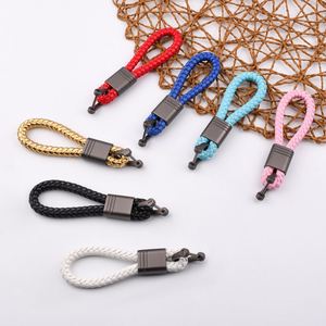 New Microfiber Woven Keychain <b>Metal</b> Car Handbag Decoration Pedant Female Bag Small Gift Keychain - Product Image 6