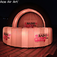 Scène DJ portable, cabine de bar DJ gonflable avec lumières colorées pour les boîtes de nuit, les événements et la location commerciale