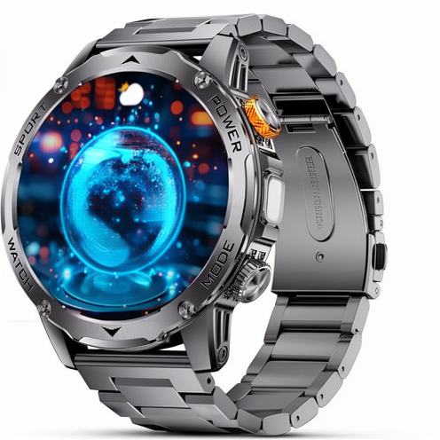 2026 Strong Smartwatch Men 1000mAh Battery 1.75'' HD Display LED Flashlight for Calls 130+ Sport Modes Heart Rate Sleep